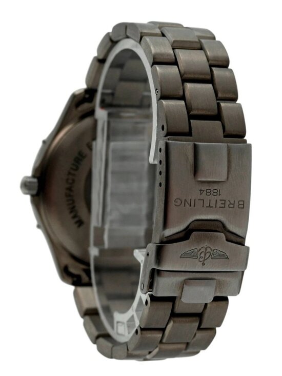Breitling 40mm Men\'s Aerospace Titanium Multifunction Blue Dial Watch- E56062!